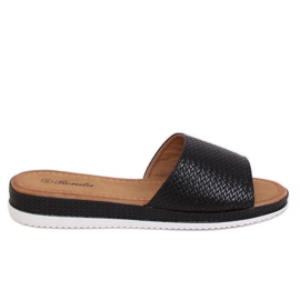 Chaussons noirs pour femmes BQ-66 Noir le noir