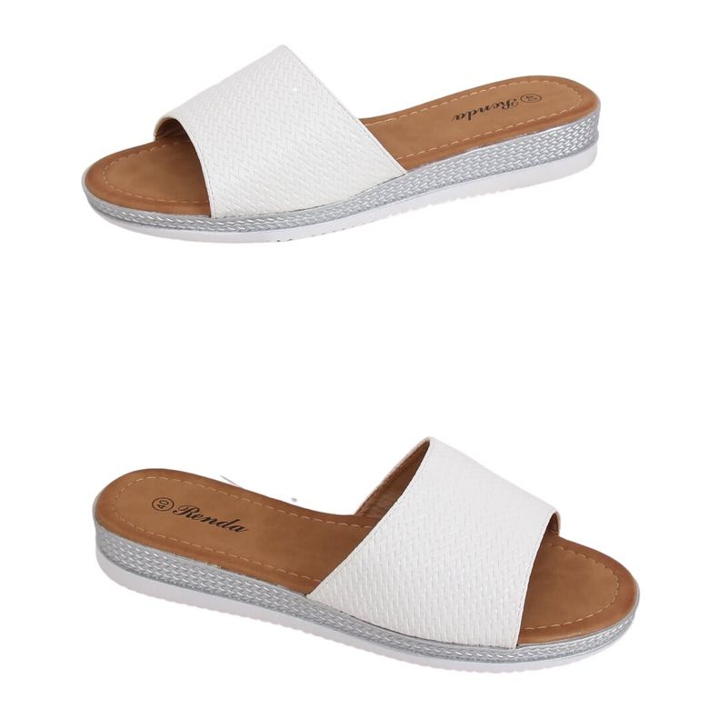 Chaussons femme blancs BQ-66 Blanc blanche Chaussons femme blancs BQ-66 Blanc blanche