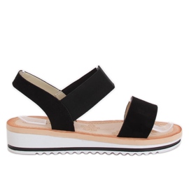 Sandales pour femmes noires E008 Noir le noir