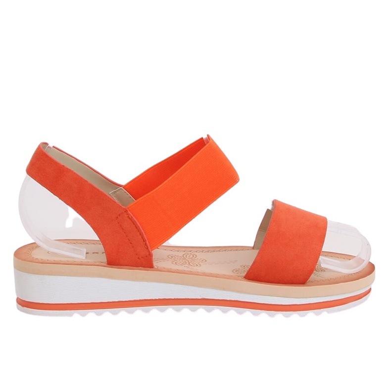 Sandales femme orange E008 Orange