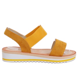 Sandales miel femme E008 Jaune