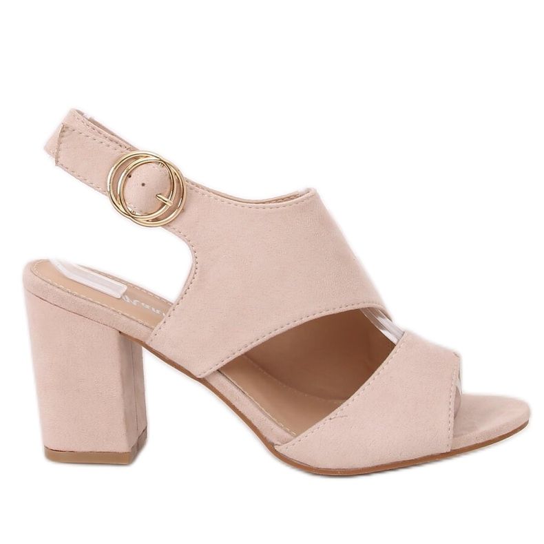 Sandales à talons beiges A8560 Beige