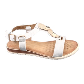 Sandales femme Evento argent 20SD14 2067 blanc gris