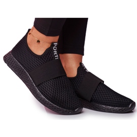 SEA Chaussures légères à enfiler pour femmes Noir La Fiesta