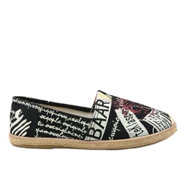 Espadrilles pour hommes noires BKA-48 blanche le noir Espadrilles pour hommes noires BKA-48 blanche le noir