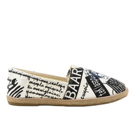 Espadrilles blanches pour hommes BKA-48 le noir