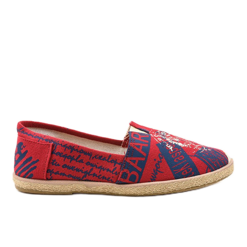 Espadrilles rouges pour hommes BKA-48 bleu Espadrilles rouges pour hommes BKA-48 bleu