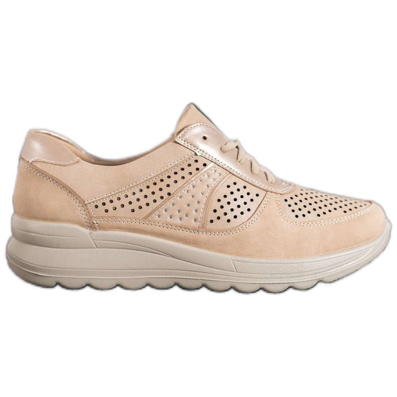 Comer Baskets Ajourées Sur Paltform brun jaune