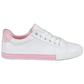 SHELOVET Baskets blanches avec cuir écologique SHELOVET Baskets blanches avec cuir écologique
