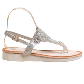 SDS Sandales sur la plate-forme avec des décorations gris SDS Sandales sur la plate-forme avec des décorations gris