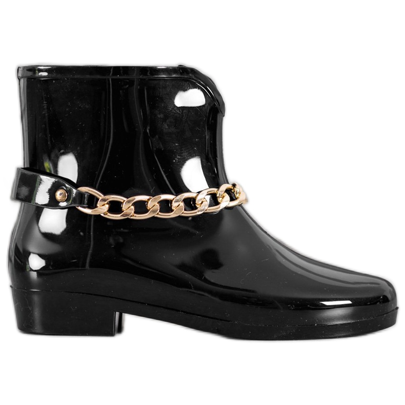SHELOVET Galoches avec chaîne décorative le noir
