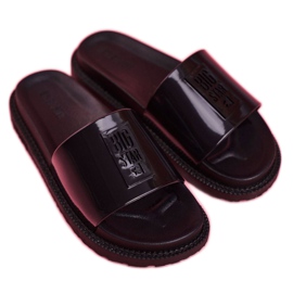 Pantoufles Big Star pour femmes sur la plate-forme noire FF274813