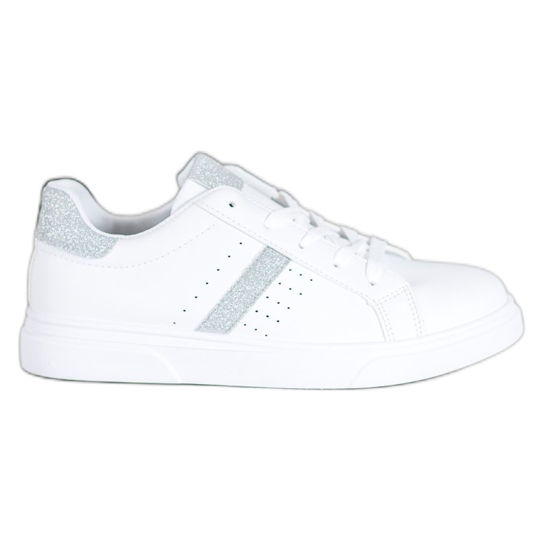SHELOVET Chaussures de sport à paillettes blanche