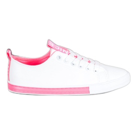 SHELOVET Baskets Avec Eco Cuir Nice blanche SHELOVET Baskets Avec Eco Cuir Nice blanche