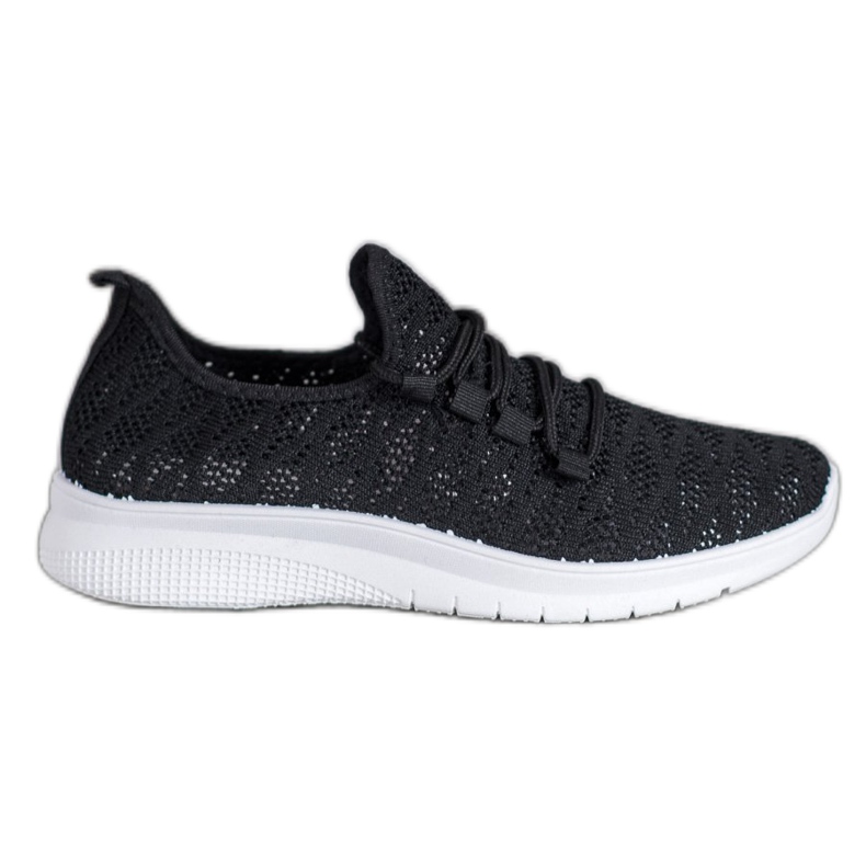 SHELOVET Chaussures noires ajourées le noir