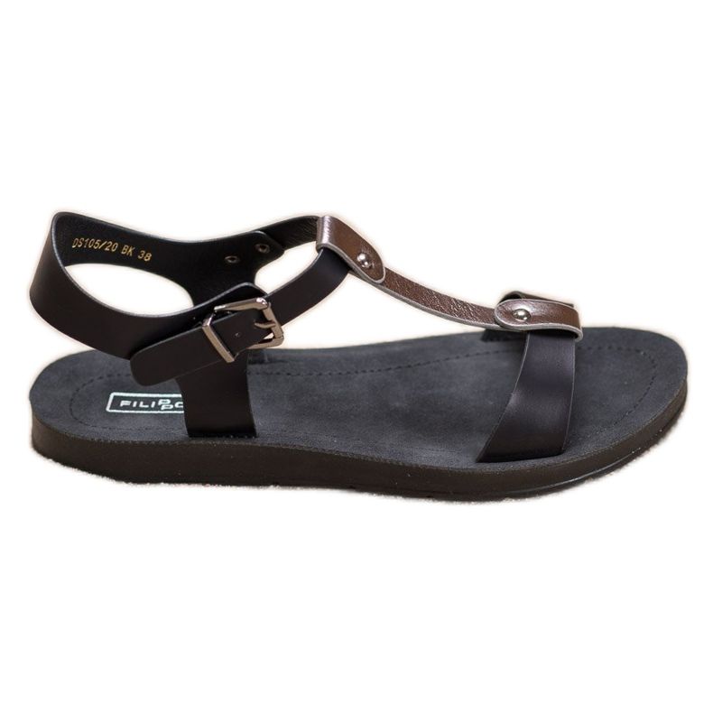 Filippo Sandales confortables le noir gris