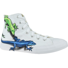 Converse Lizards Chuck Taylor All Star High Enfant 667943C blanc gris