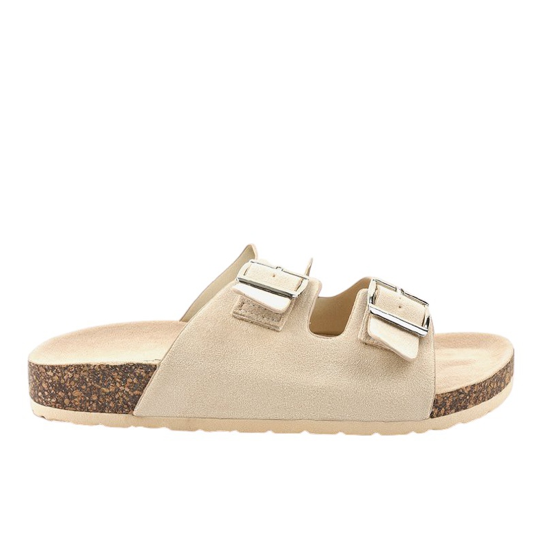 Chaussons beiges à boucle BL3100-SF Chaussons beiges à boucle BL3100-SF