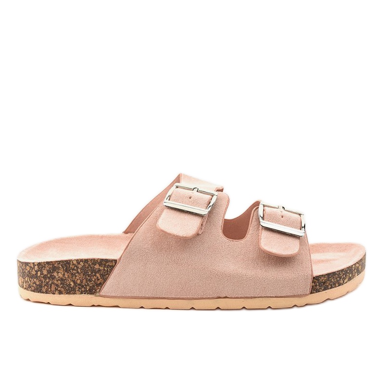 Chaussons roses à boucle BL3100-SF Chaussons roses à boucle BL3100-SF