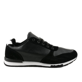 Baskets casual homme noires 302-5