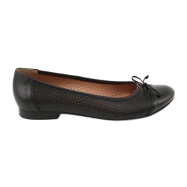 Ballerines noires ajourées à nœud Angello 761 le noir