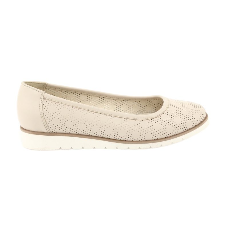 Angello Ballerinas beige ouverts pour femmes1832