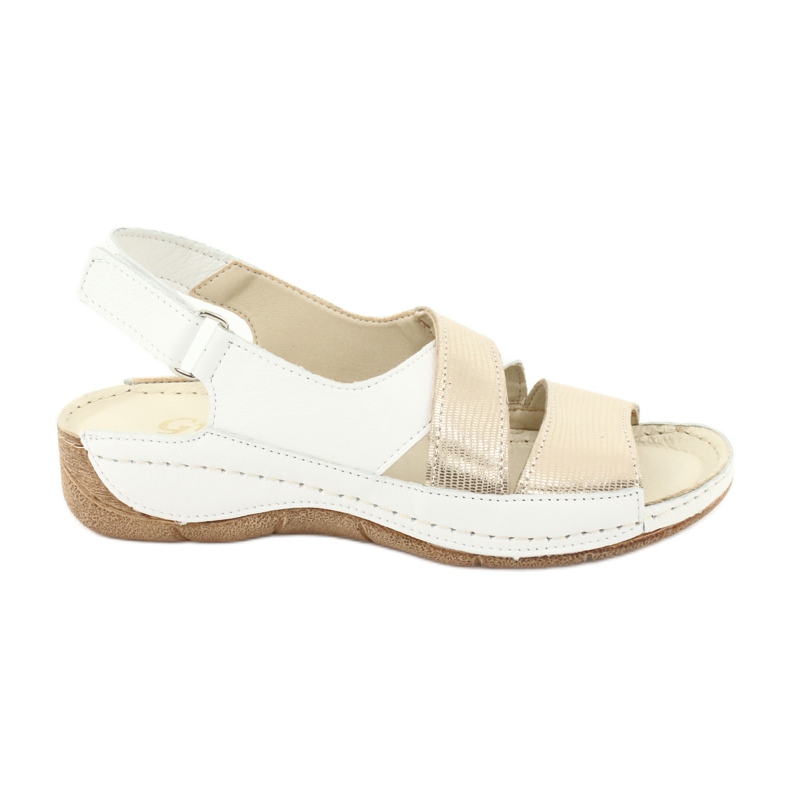 Gregors 781 Sandales féminines pour cales blanches / or Gregors 781 Sandales féminines pour cales blanches / or