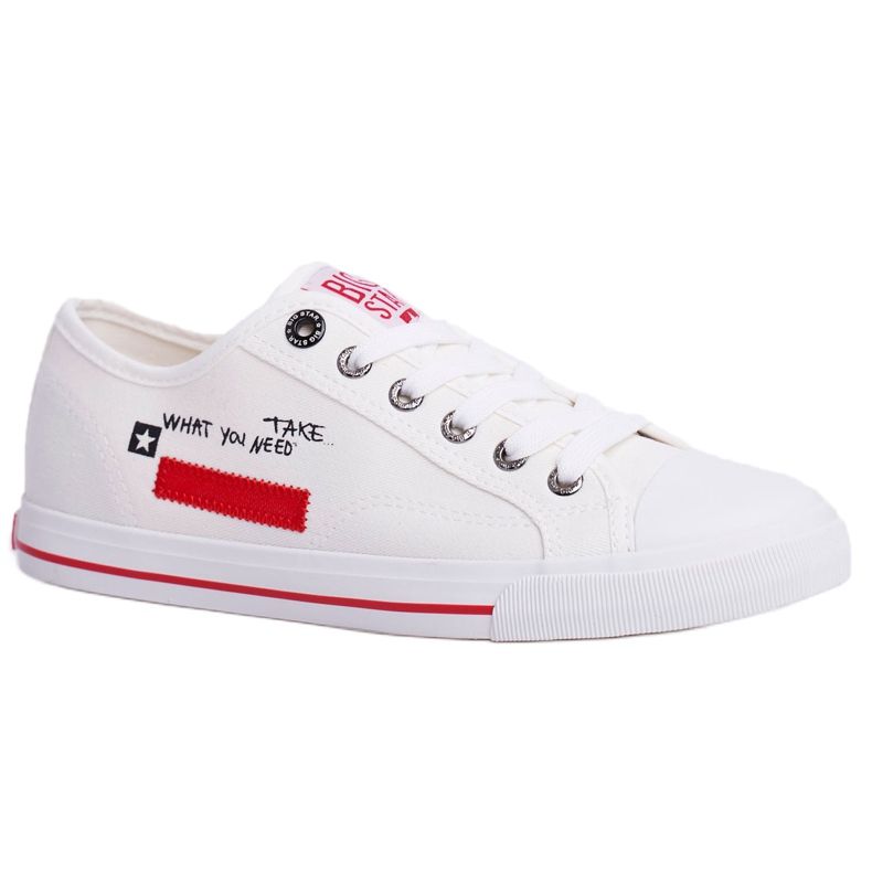 Baskets Femme Big Star Blanc FF274079 le noir rouge