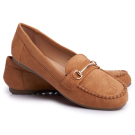 BUGO Mocassins Femme Daim Camel Dive brun