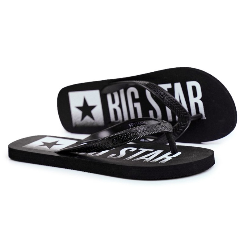 Pantoufles Homme Tongs Big Star Noir FF274A470 le noir