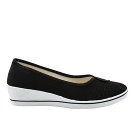 Baskets noires, baskets compensées K-1-001 le noir