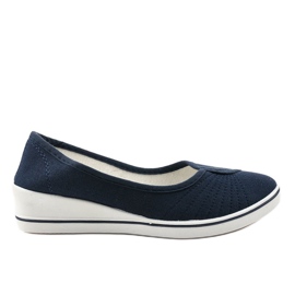 Baskets bleu marine Baskets compensées HC-03