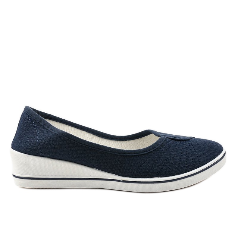 Baskets bleu marine Baskets compensées HC-03