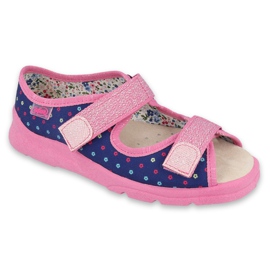 Chaussures pour enfants Befado 869Y137 bleu marin rose