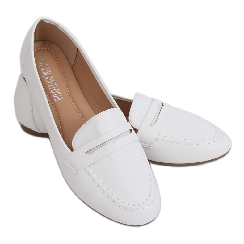 Mocassins femme blancs 98-29 Blanc blanche Mocassins femme blancs 98-29 Blanc blanche