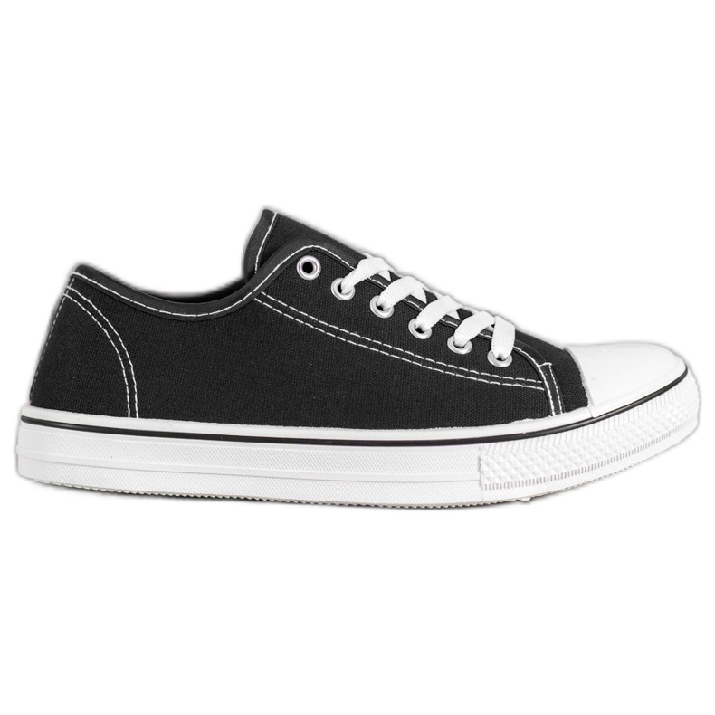 SHELOVET Baskets nouées classiques le noir