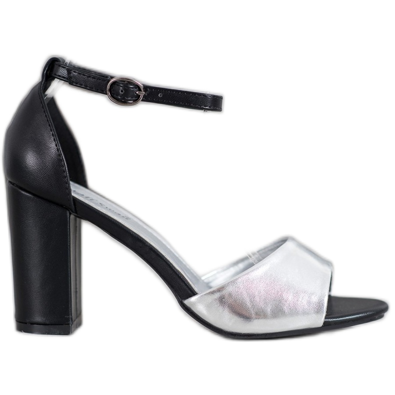 Small Swan Sandales classiques sur un bar le noir gris