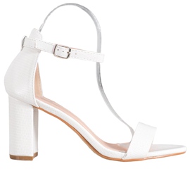 Small Swan Sandales élégantes à talons hauts blanc