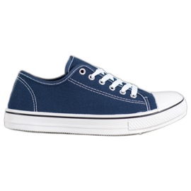 SHELOVET Baskets nouées classiques bleu marin