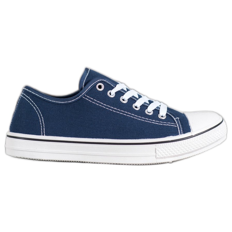 SHELOVET Baskets nouées classiques bleu marin