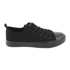 American Club Les baskets féminines liées LH17 / 22 Black le noir