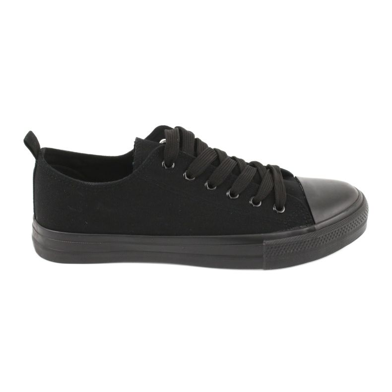 American Club Les baskets féminines liées LH17 / 22 Black le noir