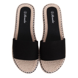 Chaussons noirs femme 35-185 Noir le noir