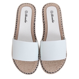 Chaussons femme blancs 35-185 Blanc