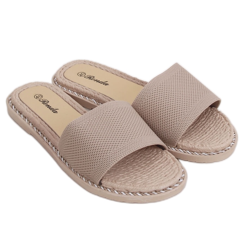 Chaussons femme beige 35-185 Crème Chaussons femme beige 35-185 Crème