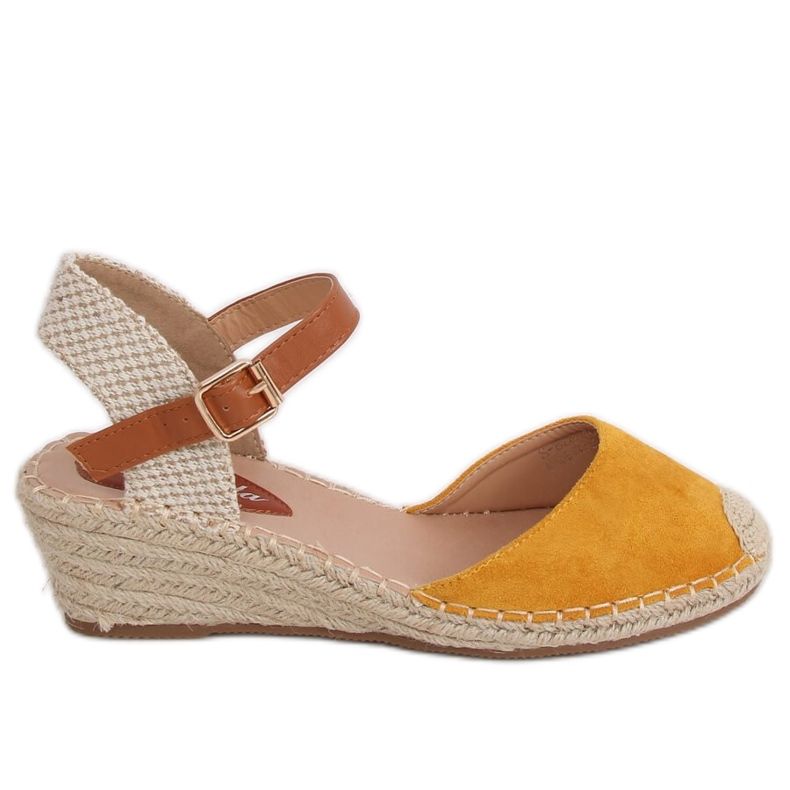 Espadrilles compensées miel S-820 Jaune