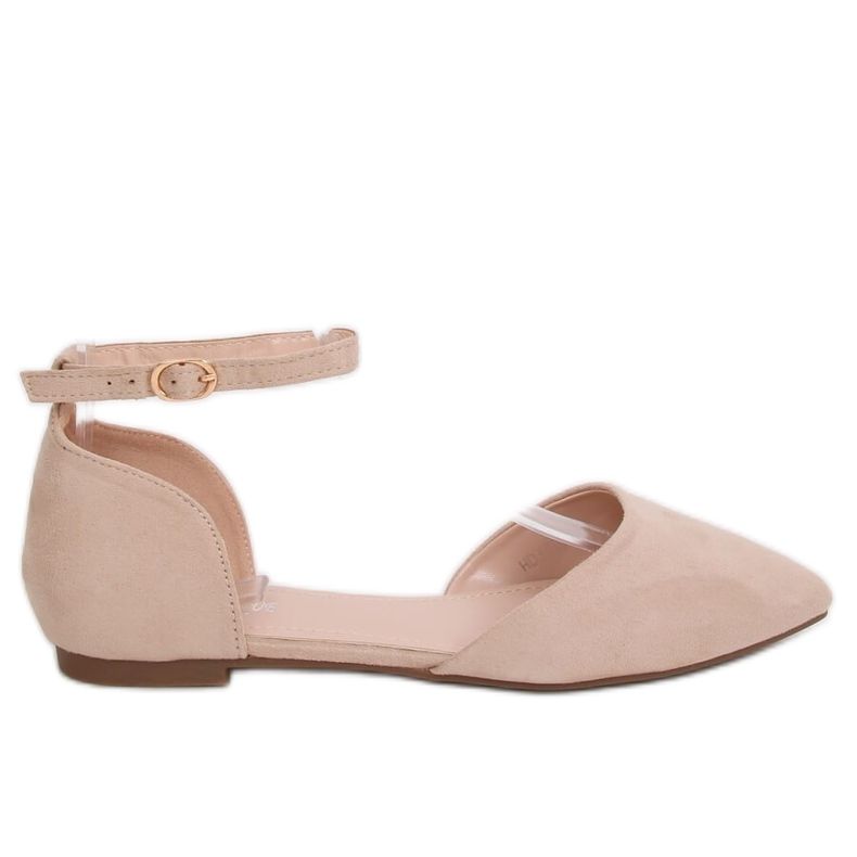 HD-100 Ballerines beiges coupe beige