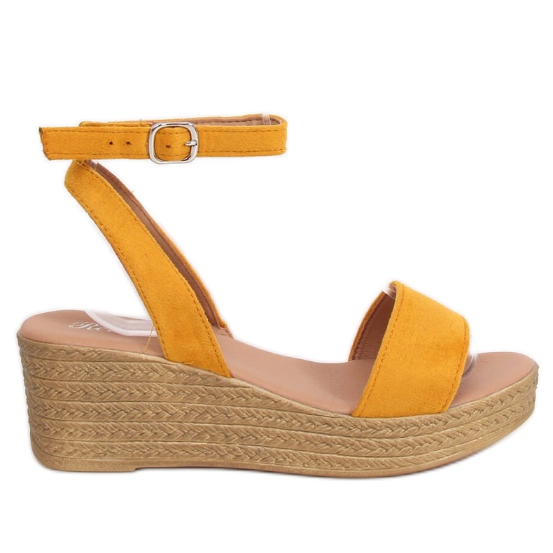 Sandales compensées miel 019-18 Jaune
