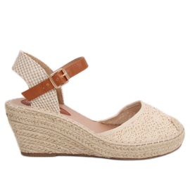 Espadrilles sur un coin beige S-819 Beige Espadrilles sur un coin beige S-819 Beige