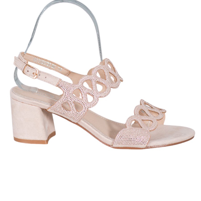 Filippo Sandales sur un poteau avec zircone cubique brun